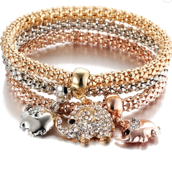 Jewelry - Elephant Charm Popcorn Bracelets